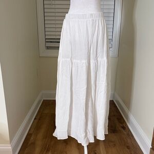 White Cotton Maxi Skirt